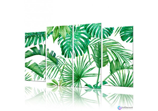 Модульная картина Тропические листья ANAT4_0027