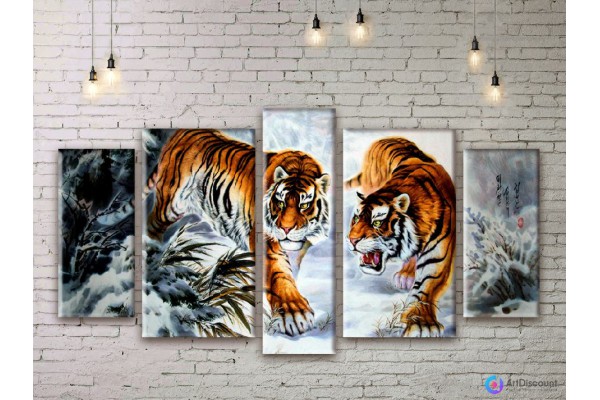Модульная картина Тигры AANI5_0067