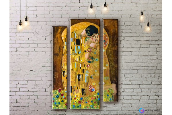 Модульная картина Климт Поцелуй ADV0001