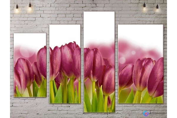 Модульные картины цветы Тюльпаны AFLW4_0151