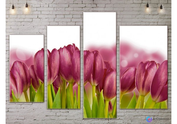 Модульные картины цветы Тюльпаны AFLW4_0151