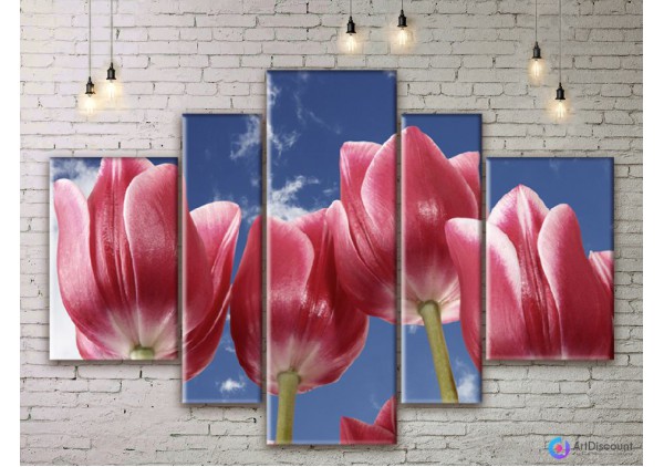 Модульные картины цветы Тюльпаны AFLW5_0075