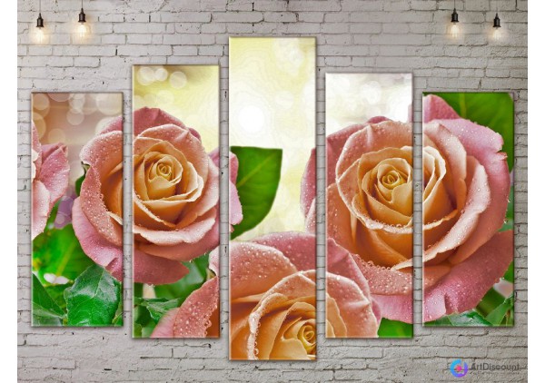 Модульные картины цветы Розы AFLW5_0129